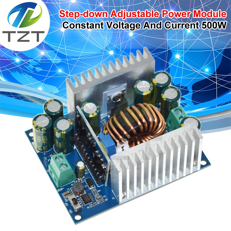 TZT 500W 18A Adjustable Power Supply Module DC-DC Step Down Buck Converter LED Driver 12-95V to 2-90V Voltage Regulator 12V