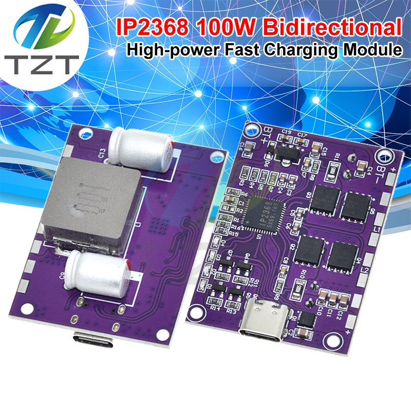 IP2368 Bidirectional 100w Fast Charging Module Buck-Boost Type-c Interface 4S Lithium Battery High-Power Fast Charging Board