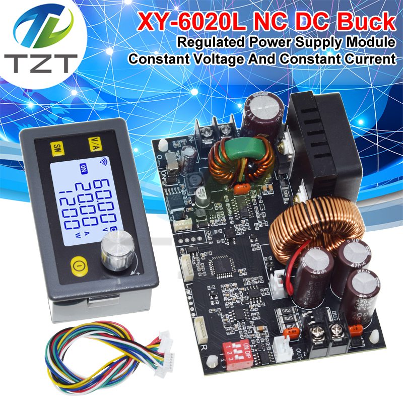 20A 1200W CNC Adjustable Direct Current Stabilized Voltage Power Supply Base Plate Constant Voltage and Current Step-down Module