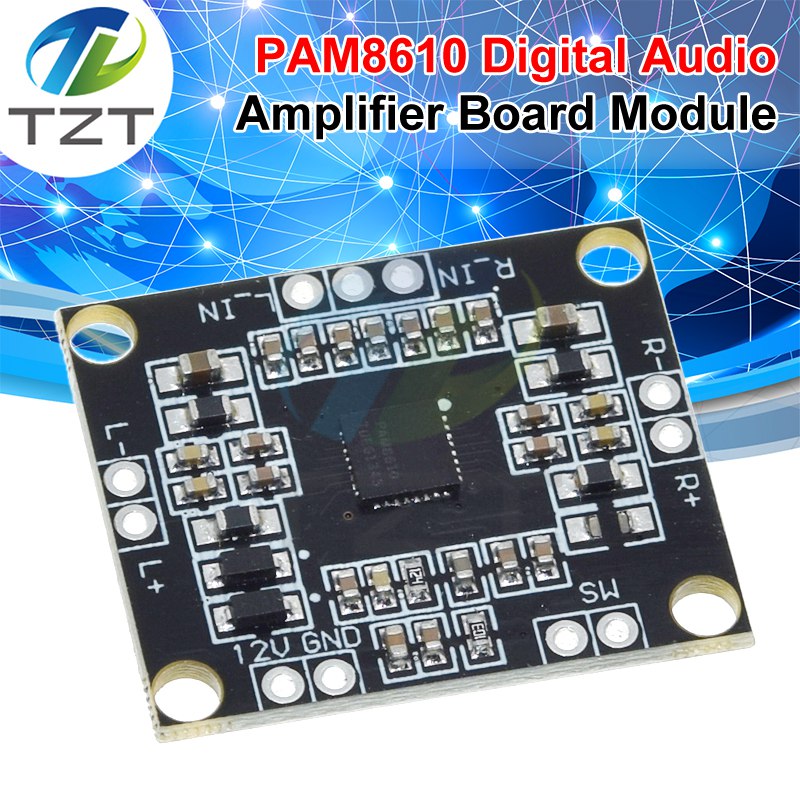 TZT PAM8610 digital power amplifier board 2 x15w dual channel stereo mini class D power amplifier board