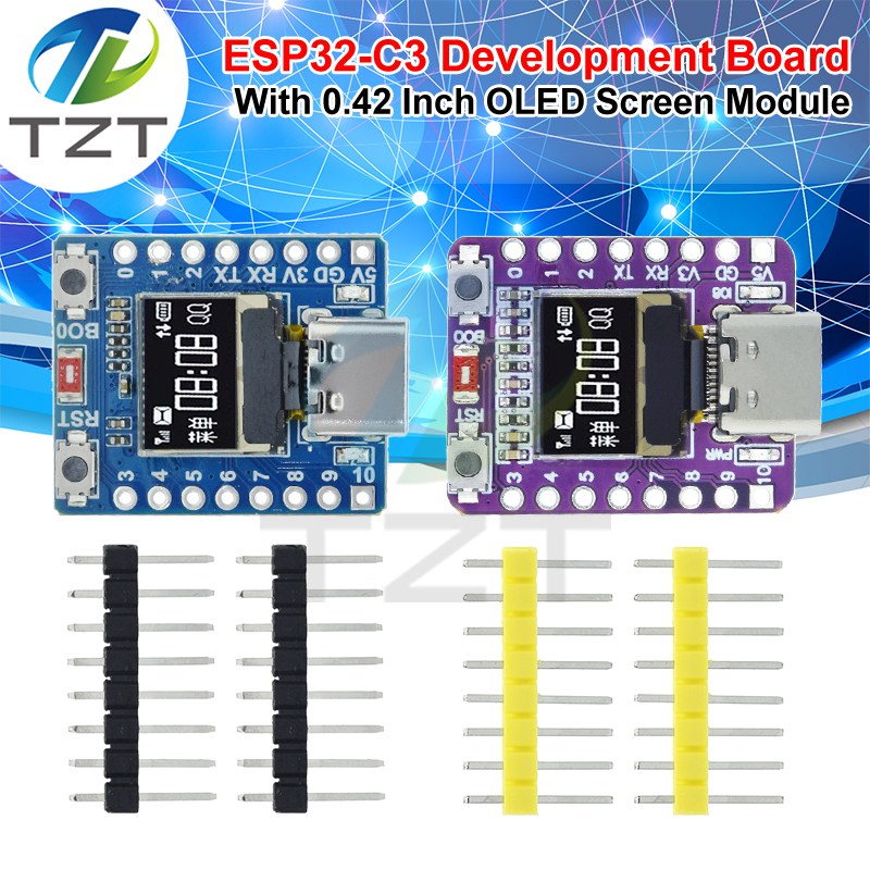 ESP32-C3 OLED Board With 0.42 Inch OLED Module Wifi+Bluetooth ESP32 Development Board