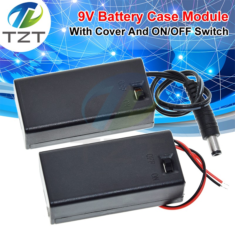 9 Volt Battery Holder Box PP3 9V Battery Case Clip With ON/OFF Switch Wire Lead Cover For 6F22 DIY Small Hobby Projects
