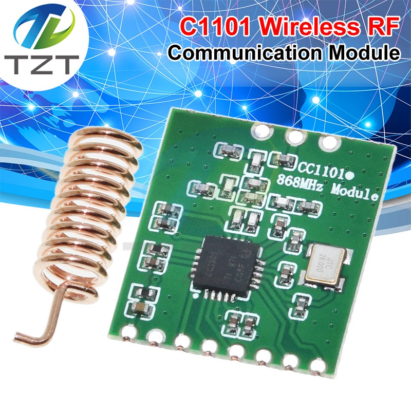 TZT CC1101 Wireless Module Long Distance Transmission Antenna 868MHZ SPI Interface Low Power M115 For FSK GFSK ASK OOK MSK 64-byte