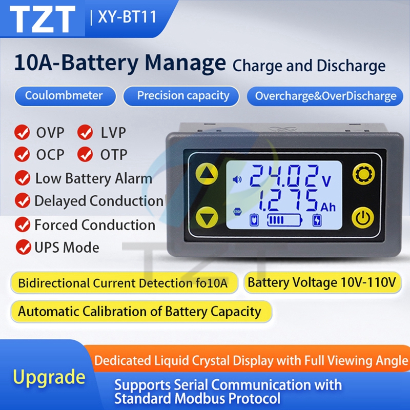 Coulomb Counter with 10A Full-automatic Battery Charge-Discharge Management, Lithium Battery Charge-Discharge Protection, and Bidirectional Current Detection