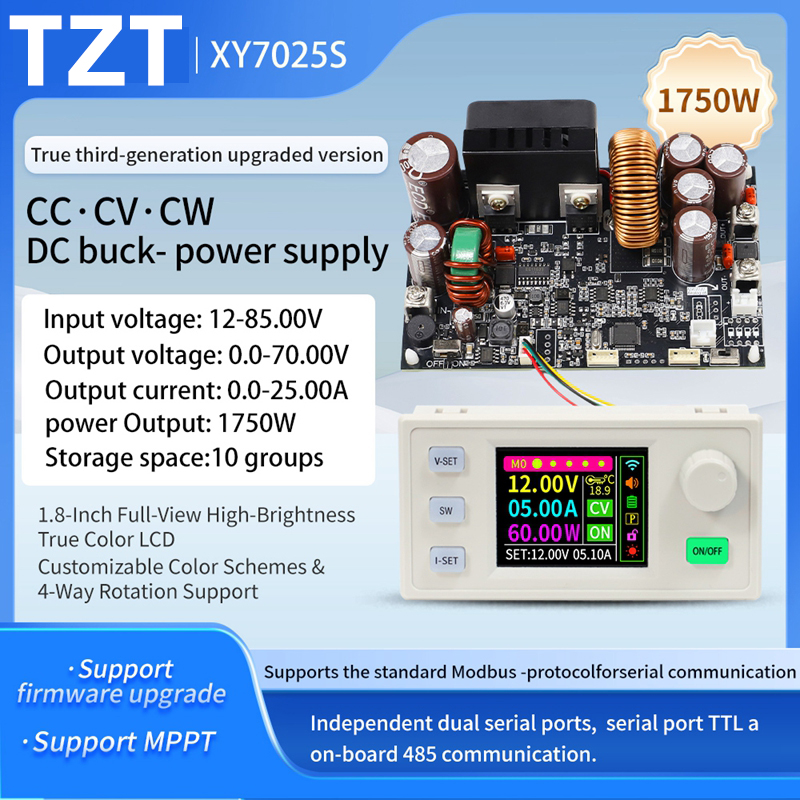 XY7025S CNC DC Adjustable Stabilized Power Supply Constant Voltage and Current Module 70V/25A/1750W Third Generation Upgrade