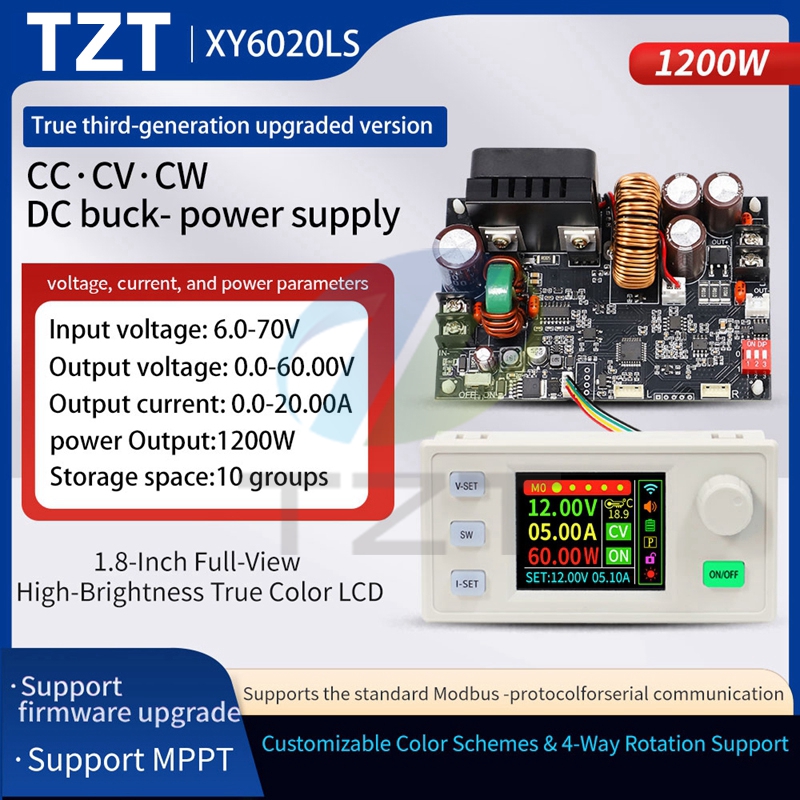 XY6020LS CNC Adjustable DC Stabilized Power Supply Constant Voltage and Current Maintenance 20A/1200W Voltage Reduction Module