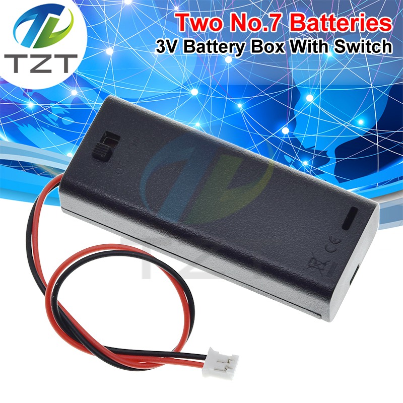 AAA Battery Holder 2AAA Box With Switch With Cover With PH2.0 Terminal 2AAA Battery Box AAA Battery Storage Case For MicroBIT