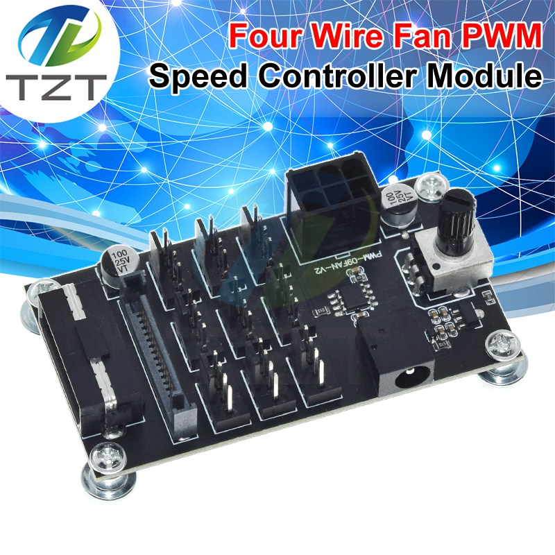 PWM Computer Chassis Violent Fan Speed Controller 9-way High-power Fan Hub Controller Noise Reduction SATA Graphics Card