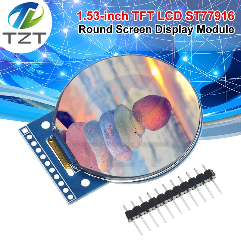1.53 Inch Round TFT LCD Display 360x360 ST77916 QSPI Interface Color Screen for Smart Watch DIY