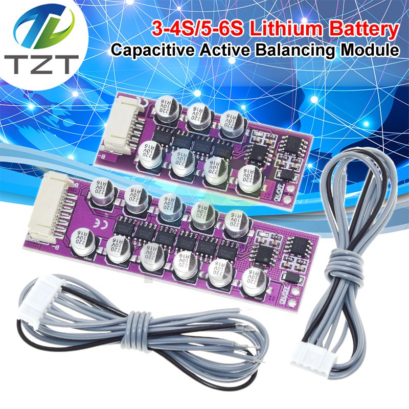 1.2A BMS 3S 4S 5S 6S 18650 Lithium Battery Active Equalization Board Li-ion LiFePo4 Balancer Energy Transfer Balance Capacitor