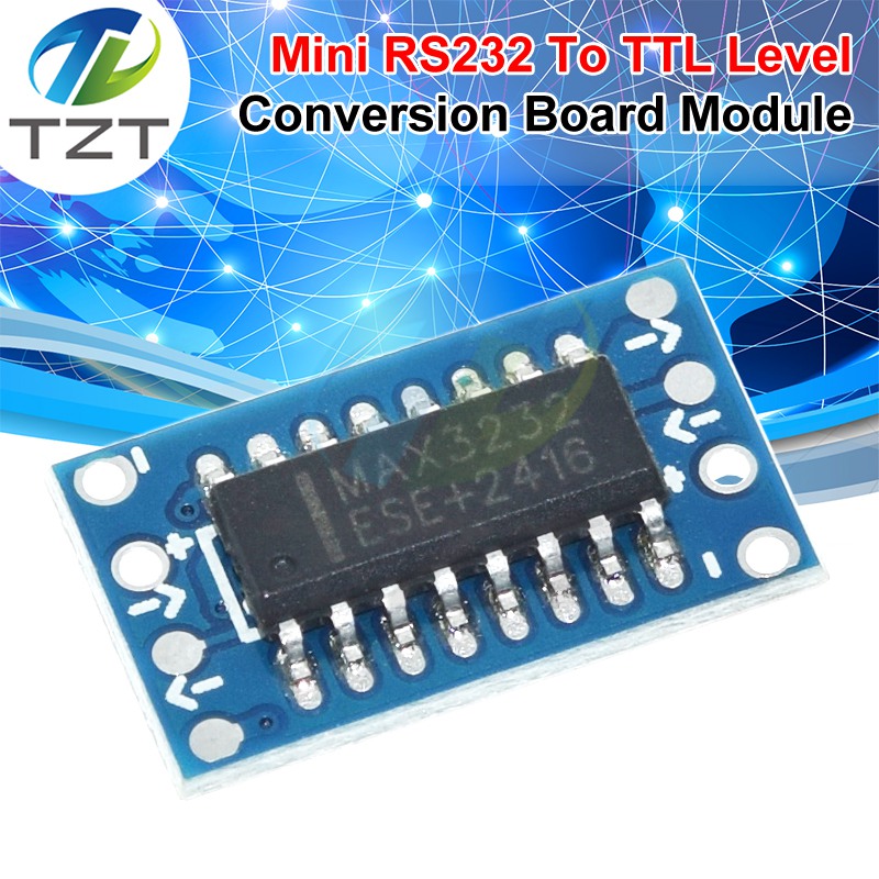 TZT  mini RS232 MAX3232 Levels to TTL level converter board serial converter board Dropshipping