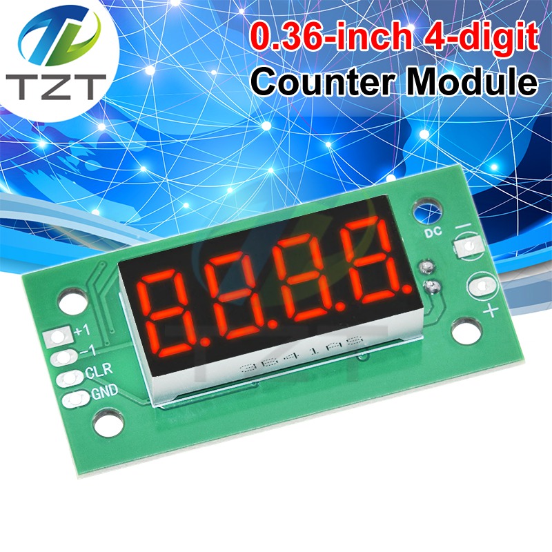 0-9999 DC 4-25V Electronic Digital Counter Module LED Low-Level Switching Counter Module With Power Cut Memory Function Board