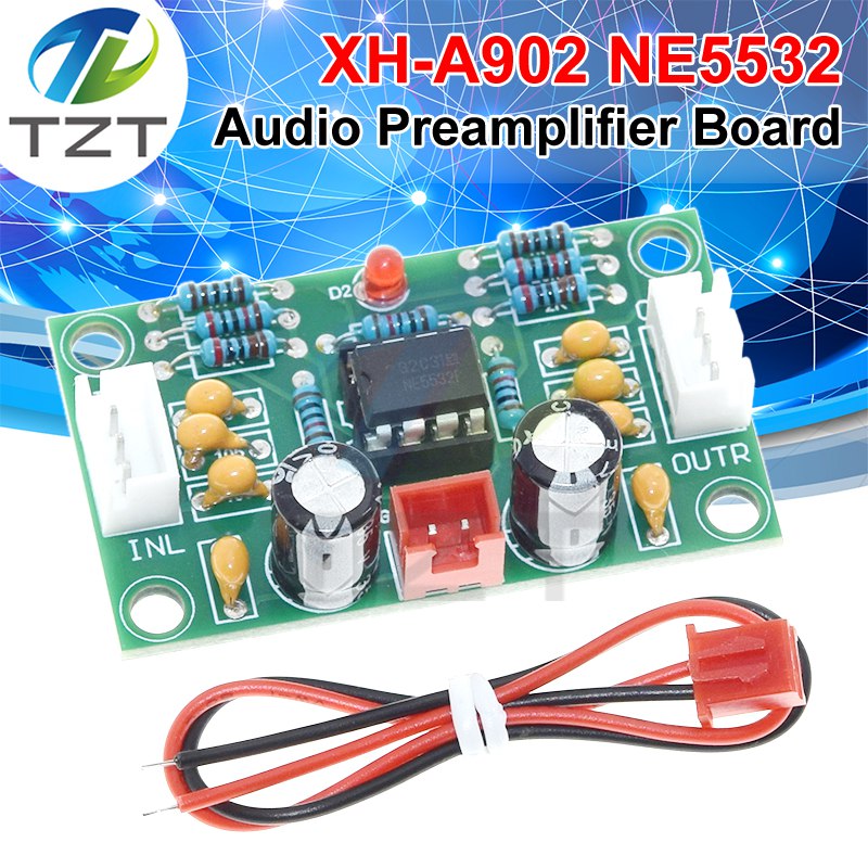 XH-A902 Audio Operational Preamplifier Board Module NE5532 Amplifier Front Panel Digital Tone Board Wide Voltage