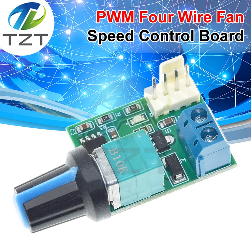 DC12V Fan Governor PWM Speed Controller With Switch Single Channel 4 Pin Low Power Mute For Computer Case Fans