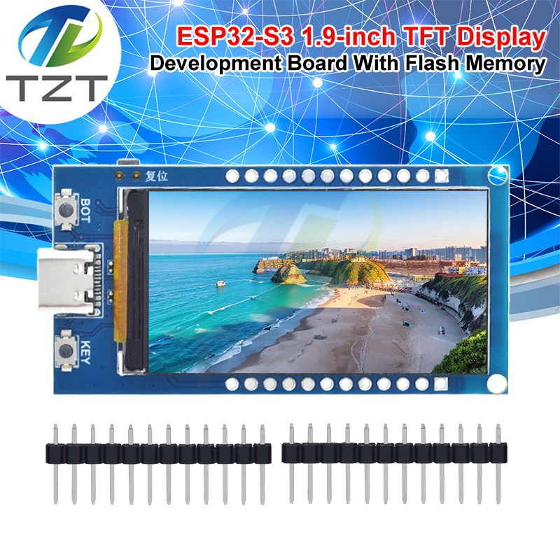 ESP32-S3 Development Board 1.9 Inch IPS LCD Display ST7789 Drive 170x320 Resolution WiFi+Bluetooth-5.0 For Arduino