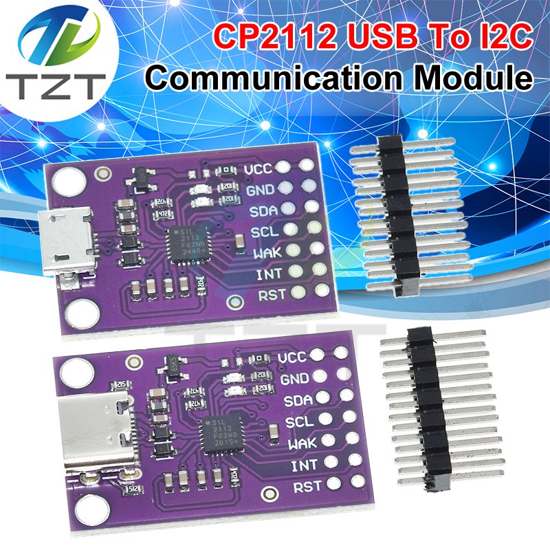 TZT CP2112 Micro/Type-c Debug Board USB To I2C Module For Arduino
