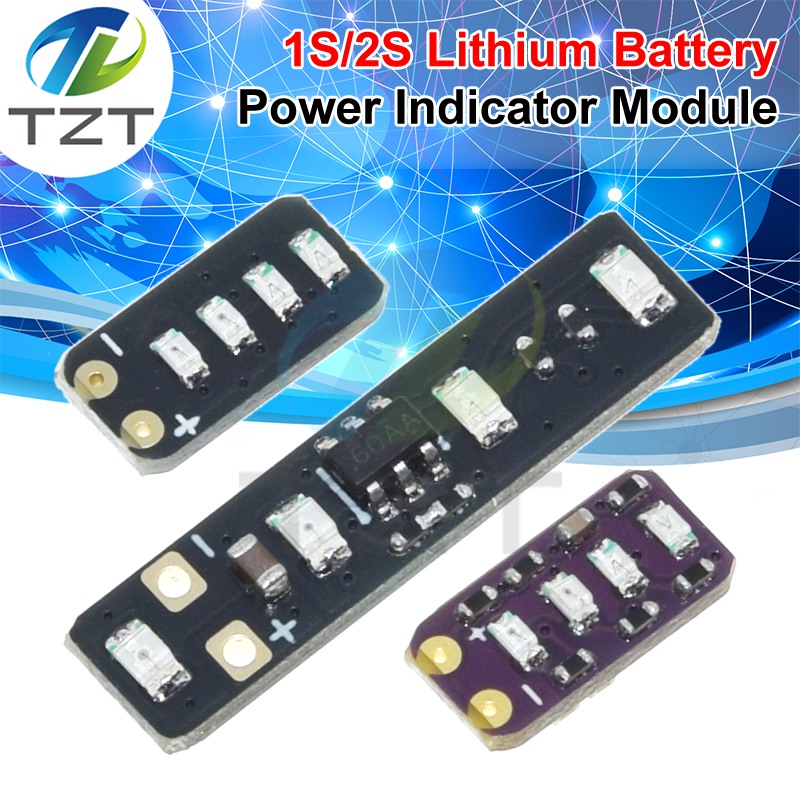 3.7-4.2V Metering Module 1S 2S Ternary Lithium Battery Power Display LED Light Mini For Electricity Display