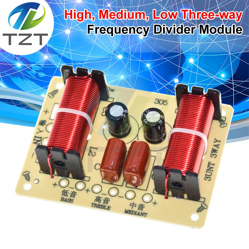 3 Way Audio Speaker 150W Crossover Circuit Treble Midrange Bass Module Audio Speaker Frequency Divider Home Loudspeaker