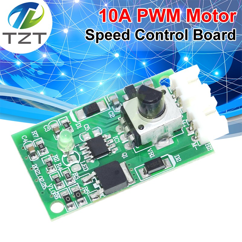 DC 7V~12V 10A PWM DC Motor Speed Control Module High Power Pwm Speed Controller PCB Electronic Board External Power Supply