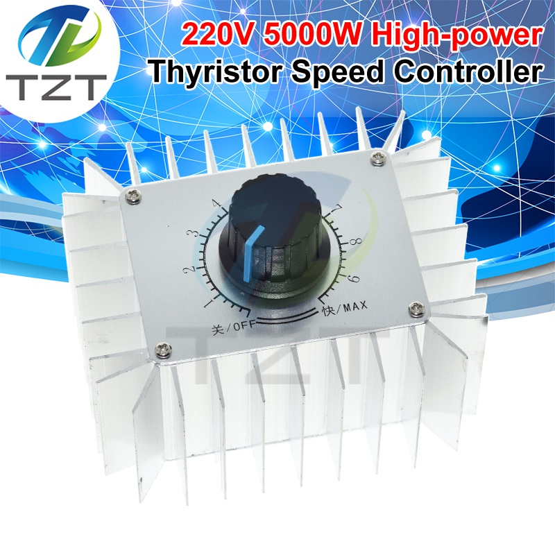 5000W Power Supply SCR Voltage Regulator Motor Speed Controller Light 220V Dimming Dimmers Thermostat Speed Regulator Governor