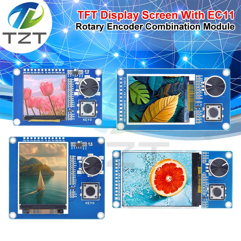 0.96/1.3/1.54/1.8/2.0/2.4 Inch TFT Display Screen With EC11 Rotary Encoder Combination Module SPI Interface LCD Display Screen