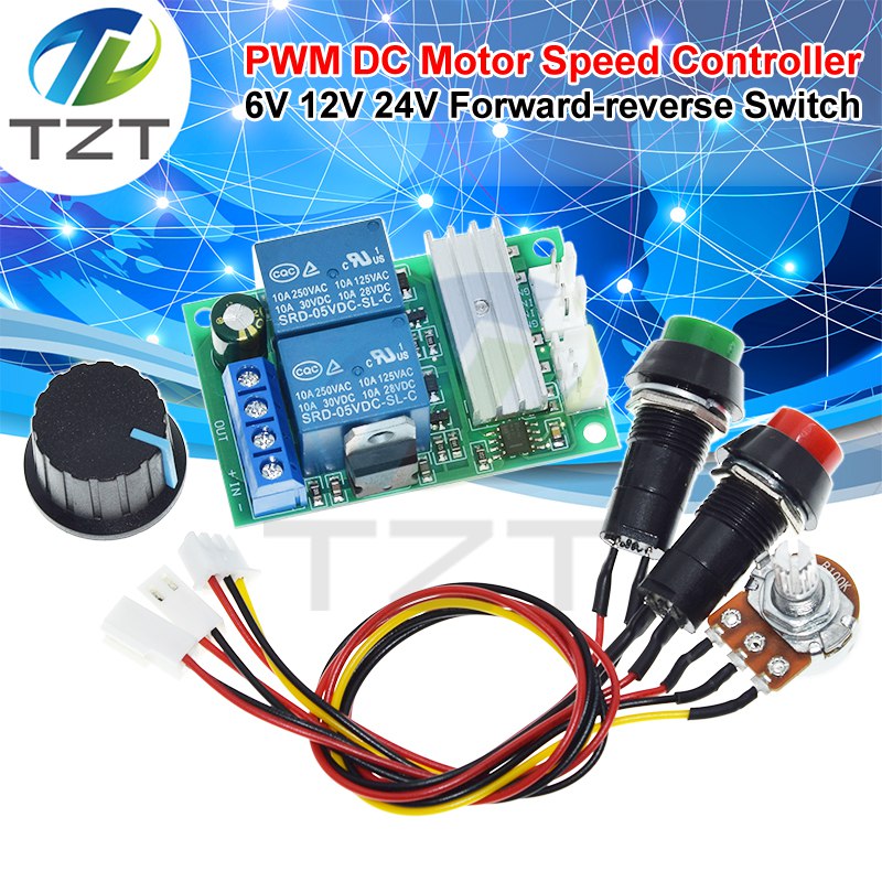 DC Motor Speed Controller DC 6V 12V 24V PWM Controller Forward And Reverse Switch Motor Controller Adjustable Speed Control