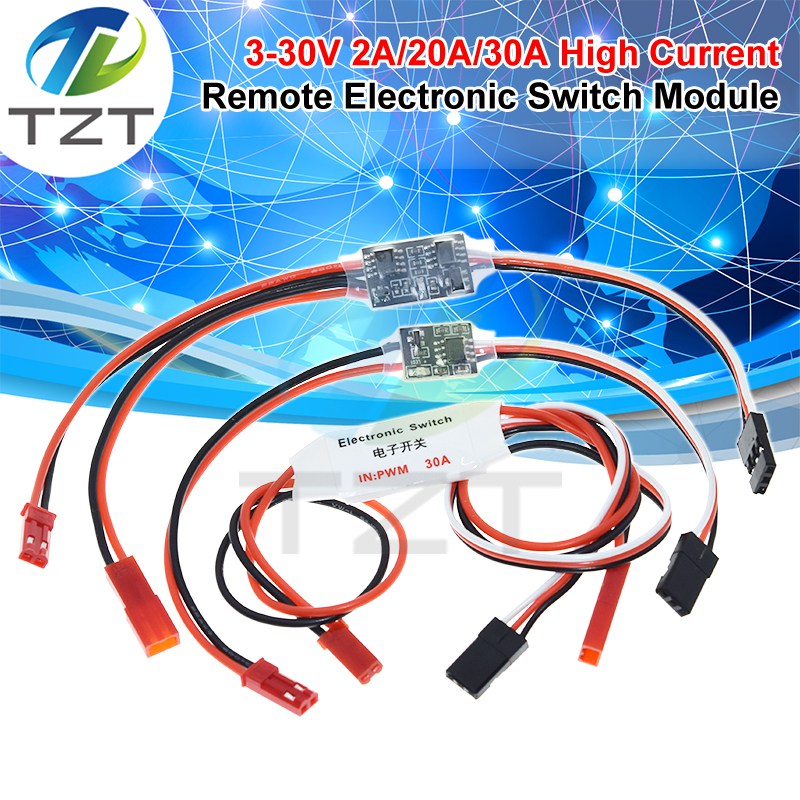 2-20A High Current Remote Control Electronic Switch 3-30V Aerial Model Plant Protection RC Drone Water Pump PWM Signal Control