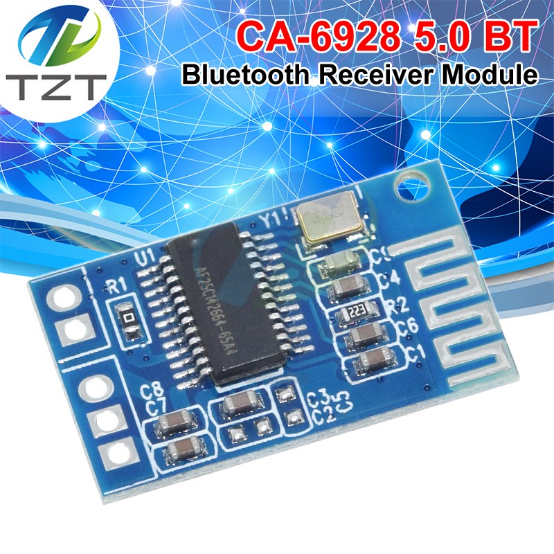 TZT Ca-6928 Bluetooth Audio Module Led Power 3.3V-8V Audio Dual Digital Audio Amplifier Module Board
