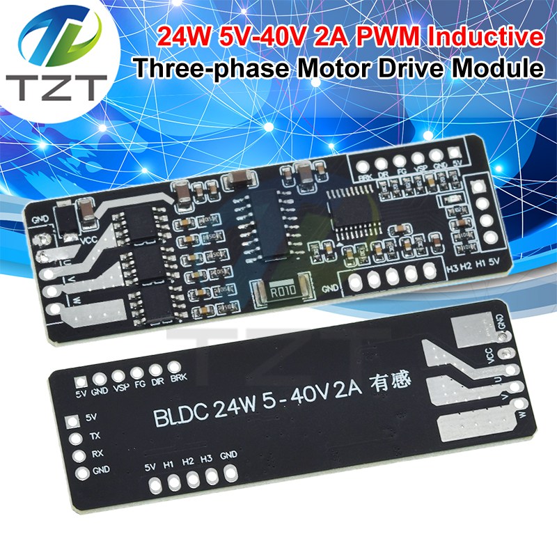 BLDC 24W Motor Driver Board 5-40V 2A Speed Controller with Hall Sensor Control for Brushless DC Motors Industrial Equipment