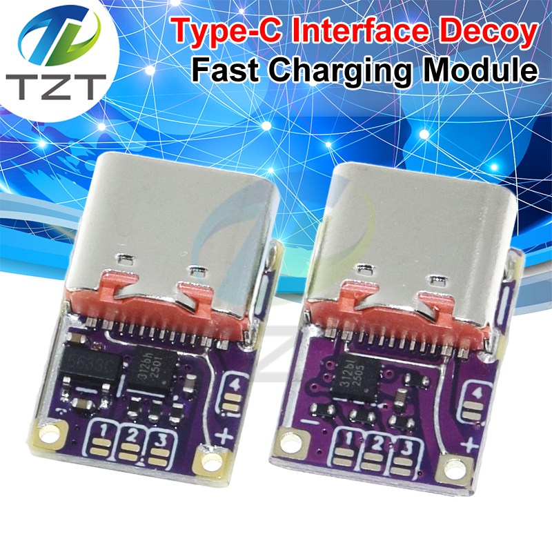 PD3.0 PD3.1 QC3.0 Deceiver Fast Charging Module DC 5/9/12/15/20/28/36/48V Voltage Trigger PD to DC Type C Interface