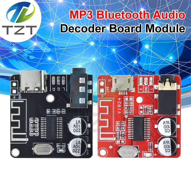 DIY Bluetooth Audio Receiver Board Bluetooth 5.0 MP3 Car Audio Board Stereo Music Module 3.7-5V