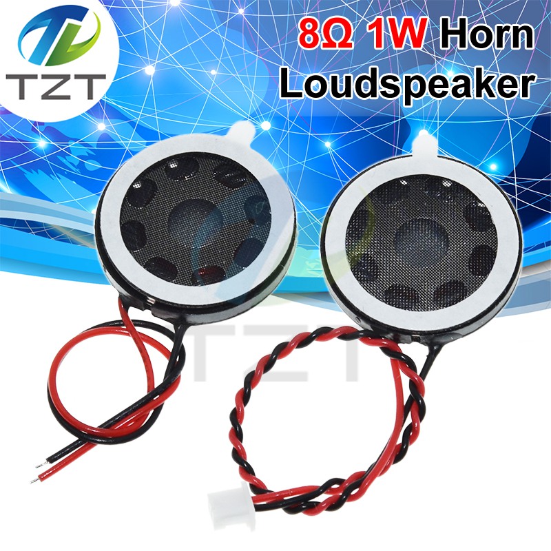 TZT Round 8 Ohm 1W Speaker 8ohm 20mm With 1.25MM Cable Loud Speakers Mobile Phone Small Loudspeaker Audio