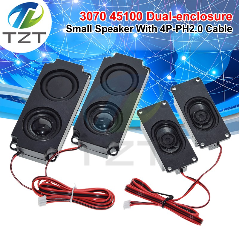 TZT  Audio Portable Speakers 3W 3070 4Ohm / 8Ohm 5W 45100 Computer Speaker Advertising LCD TV Speakers Loudspeaker Rectangle Speaker