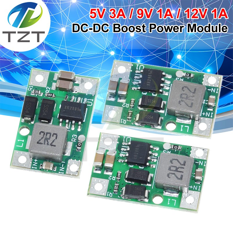 TZT 5V 3A 9V 1A 12V 1A DC-DC Step Up Power Module Booster Power Module Voltage Regulators Fast Charging Converter Stabilizer