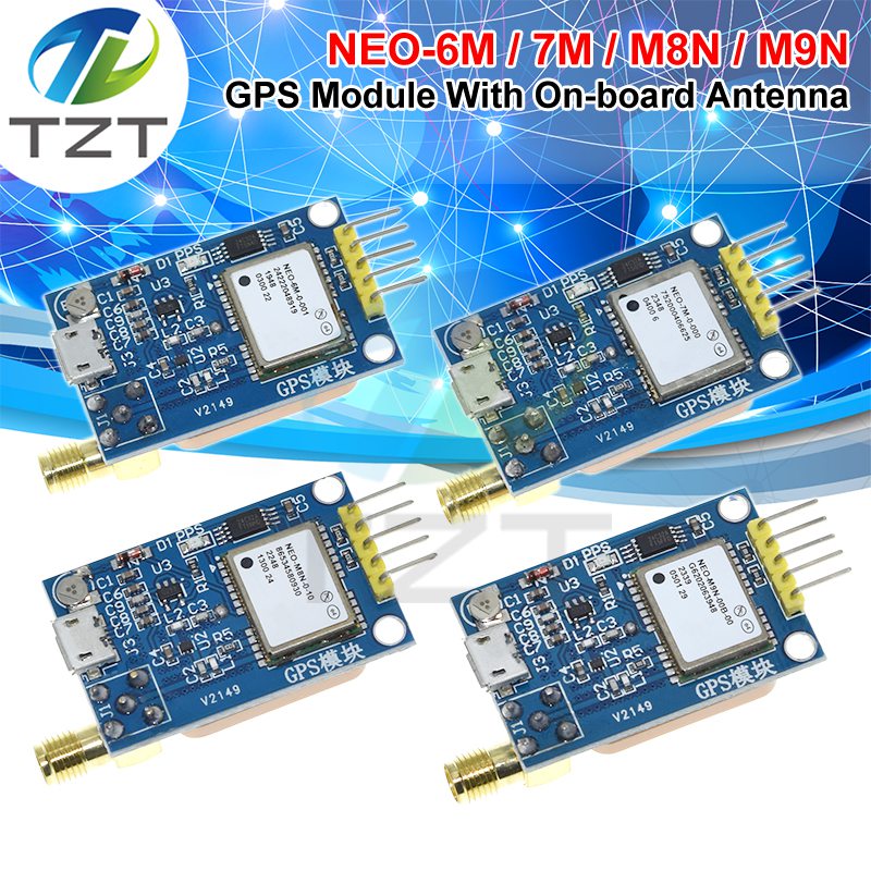 TZT NEO-6M NEO-7M NEO-8M NEO-9M GY-NEO6MV2 GY-NEO7MV2 GY-NEO8MV2 GPS Module with Flight Control EEPROM MWC APM2.5 Large Antenna