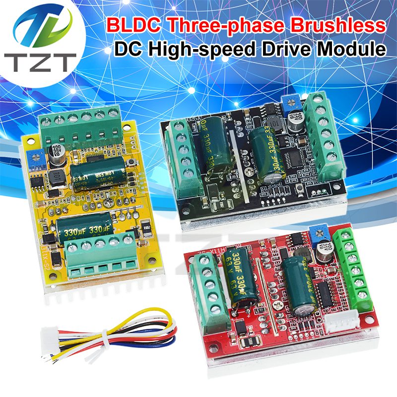 DC 6-60V 300/380/400W 35/25/20A BLDC Three Phase DC Brushless Motor Controller PWM Hall Motor Control Driver Board 12V 24V 48V