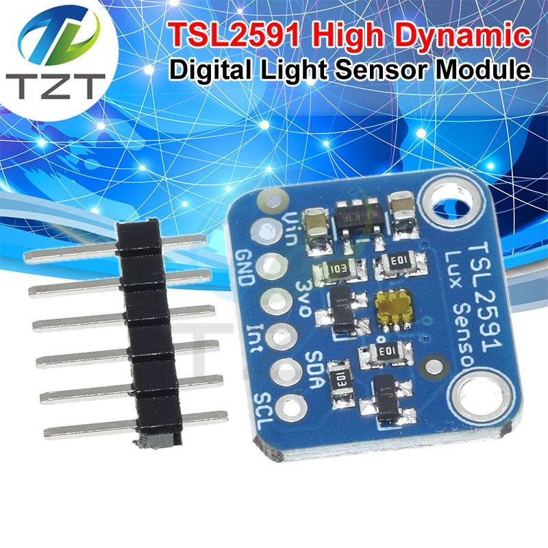 TZT TSL2591 IIC I2C Light Sensor Breakout Module High Dynamic Range LUX Digital Sensor TSL25911FN 3.3V 5V Diy Electronic