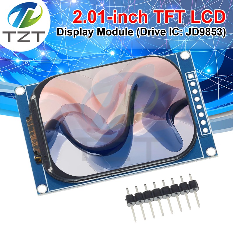 2.01 Inch TFT LCD Display Module JD9853 Driver IC 240×296 Resolution 8 Pin SPI Color LCD Screen For Arduino TZTUNO R3