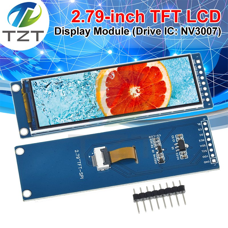 2.79 Inch NV3007 TFT LCD Display Module TZT 142×428 Resolution 8 Pin SPI Full Color Screen Panel for arduino