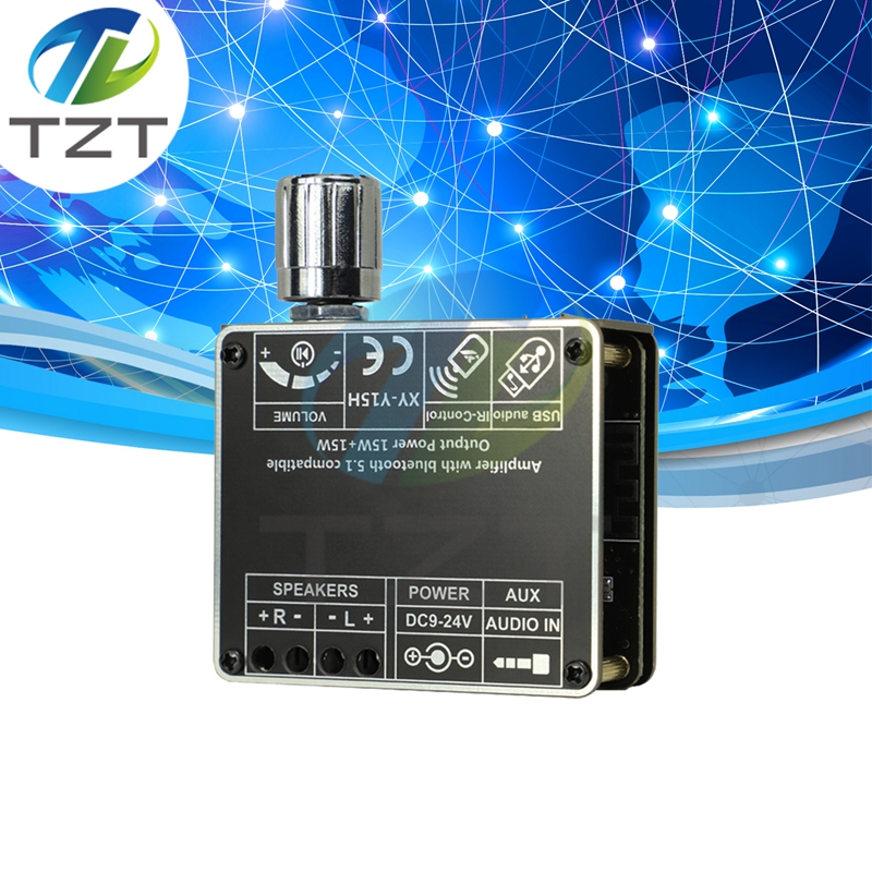 XY-Y15H HiFI-level 15W+15W stereo Bluetooth digital power amplifier board module U disk column watchband remote control