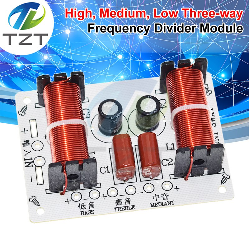 3 Way Audio Speaker 150W Crossover Circuit Treble Midrange Bass Module Audio Speaker Frequency Divider Home Loudspeaker