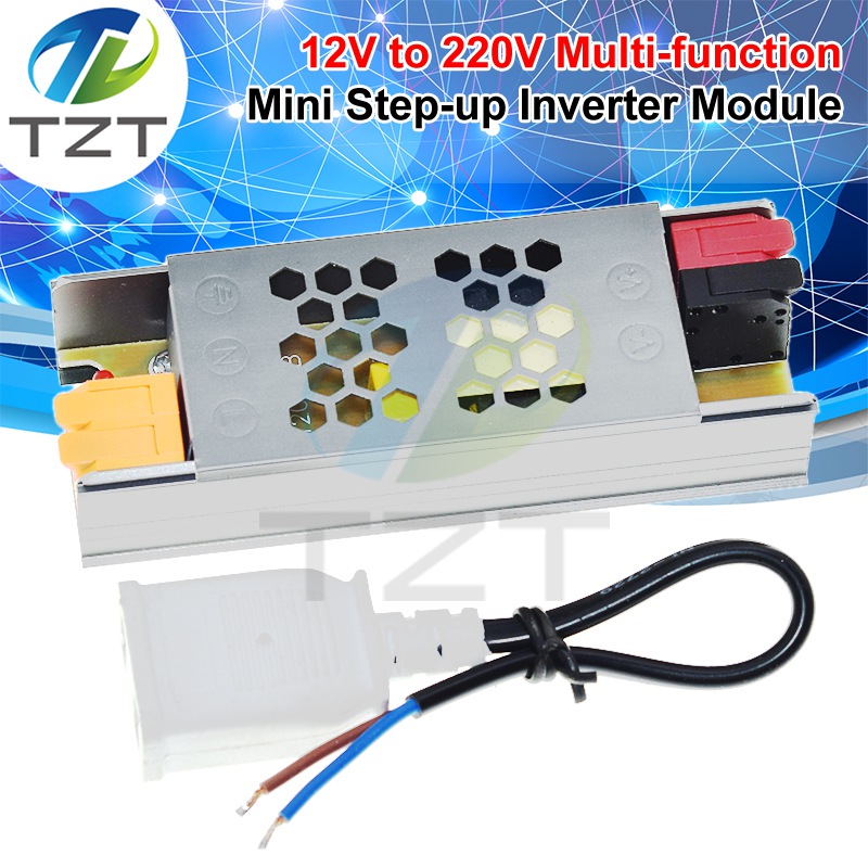 TZT IPX6 Waterproof DC12V To AC220V Step UP Power Module 120W 50HZ DC-AC Boost Inverter Module Power Regulator