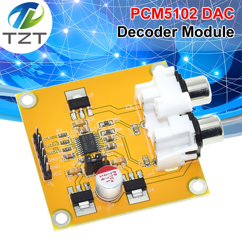 PCM5102 PCM5102A DAC Decoder Board I2S Input 32Bit 384K for Red Core Player Supports I2S Format/Left Justified