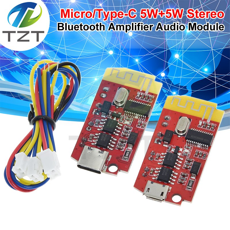 DC 3.7V 5V 3W Digital Audio Amplifier Board Type-c/Micro USB DIY Bluetooth Speaker Modification Sound Music Module