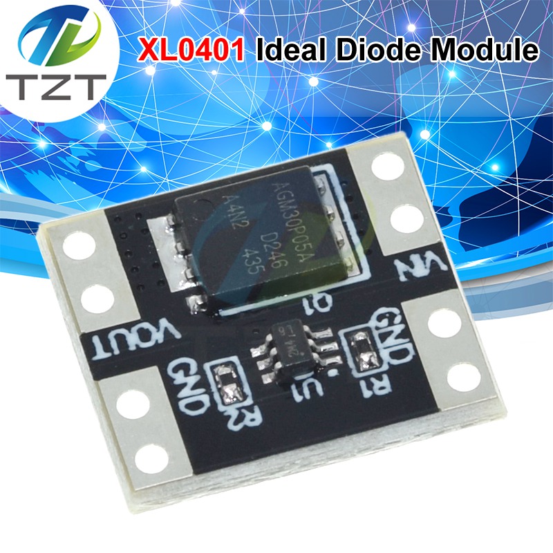 TZT XL0401 Ideal Diode Module Simulation Simulate Ideal Diode Rectifier 3V-26V 5.5mΩ Low Internal Resistance MOS Board